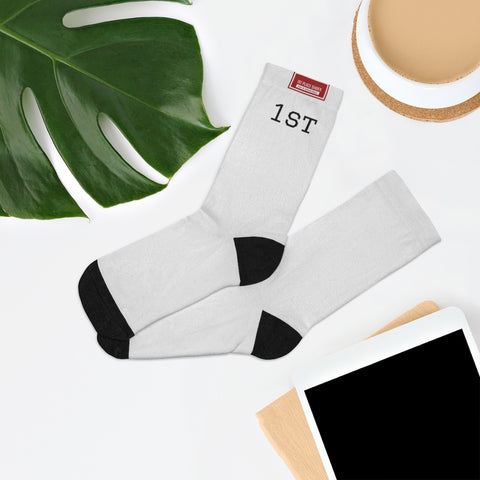 1st Socks - w/ Logo (White)